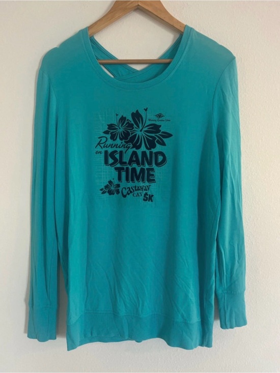Disney Tops - Disney Cruise Line Castaway Cay Blue Long Sleeve T-Shirt